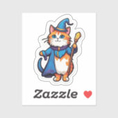 Tovenaar Kat Sticker (Vel)