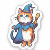 Tovenaar Kat Sticker (Voorkant)