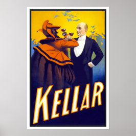 Tovenaar Kellar, 1899. Vintage Reclame Poster