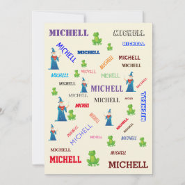 Tovenaar Kikkerfly Tale Word Cloud Name Collage Kaart