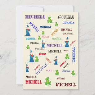 Tovenaar Kikkerfly Tale Word Cloud Name Collage Kaart