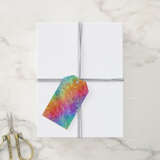 tovenaar - levendig kristal regenboog: cadeautags cadeaulabel (Met Touw)