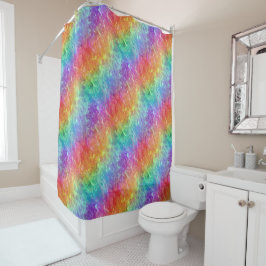tovenaar - levendig regenboogprisma ombre : douchegordijn