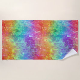 tovenaar - levendig regenboogprisma ombre : strandlaken