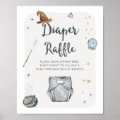 Tovenaar Luier Raffle Bord Poster (Voorkant)