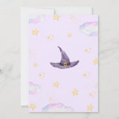 Tovenaar Magische Meisjes Paarse Verjaardagsfeestj Kaart (Achterkant)