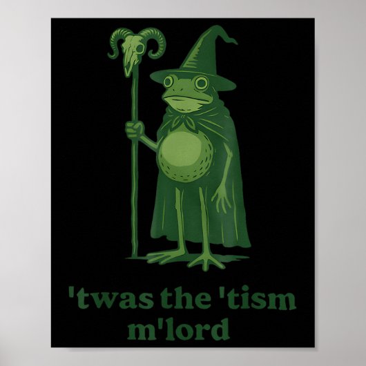 Tovenaar Meme 'Twas Het Tisme Heer Kikker Autisme Poster (Voorkant)