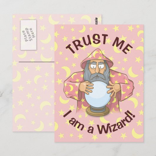 Tovenaar met Ball Briefkaart (Voorkant / Achterkant)