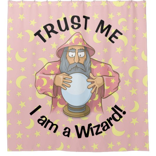 Tovenaar met Ball Douchegordijn (Voorkant)