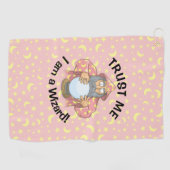 Tovenaar met Ball Golf Towel Golfhanddoek (Horizontaal)