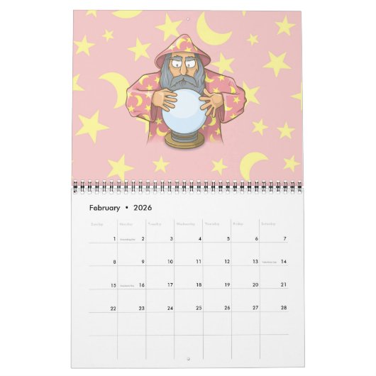 Tovenaar met Ball Kalender (Feb 2026)