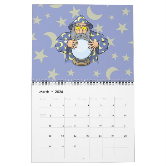 Tovenaar met Ball Kalender (Mar 2026)