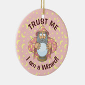 Tovenaar met Ball Keramisch Ornament (Rechts)