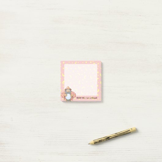 Tovenaar met Ball Post-it® Notes (Op bureau)