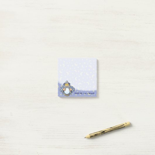 Tovenaar met Ball Post-it® Notes (Op bureau)