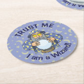 Tovenaar met Ball Ronde Kartonnen Onderzetter (Gebogen)