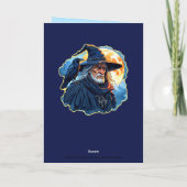 Tovenaar met een raaf - Halloween Fan Fun 1 Kaart (Achterkant)