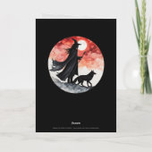 Tovenaar met een wolf - Halloween Fan Fun 2 Kaart (Achterkant)