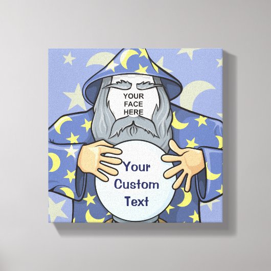 Tovenaar met je gezicht canvas afdruk (Voorkant)