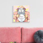 Tovenaar met jouw gezicht canvas afdruk (Insitu (Woonkamer))