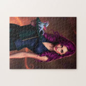 Tovenaar met Kleine Draak Legpuzzel (Horizontaal)
