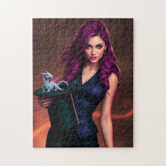 Tovenaar met Kleine Draak Legpuzzel