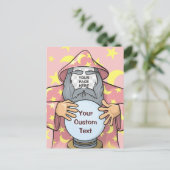 Tovenaar met uw gezicht briefkaart (Staand voorkant)