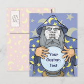 Tovenaar met uw gezicht briefkaart (Voorkant / Achterkant)