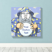 Tovenaar met uw gezicht canvas afdruk (Insitu (Houten vloer))