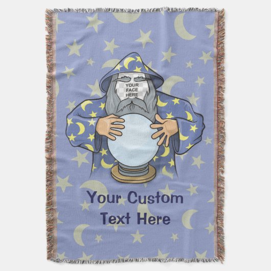 Tovenaar met uw gezicht deken (Voorkant Verticaal)