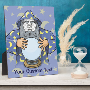 Tovenaar met uw gezicht fotoplaat