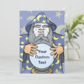 Tovenaar met uw gezicht kaart (Staand voorkant)