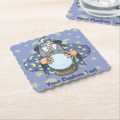 Tovenaar met uw gezicht kartonnen onderzetters (Gebogen)