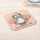 Tovenaar met uw gezicht kartonnen onderzetters (Gekanteld)