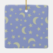 Tovenaar met uw gezicht keramisch ornament (Achterkant)