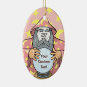 Tovenaar met uw gezicht keramisch ornament (Rechts)