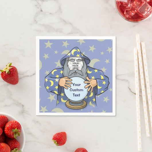 Tovenaar met uw gezicht servetten (Insitu)