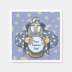 Tovenaar met uw gezicht servetten