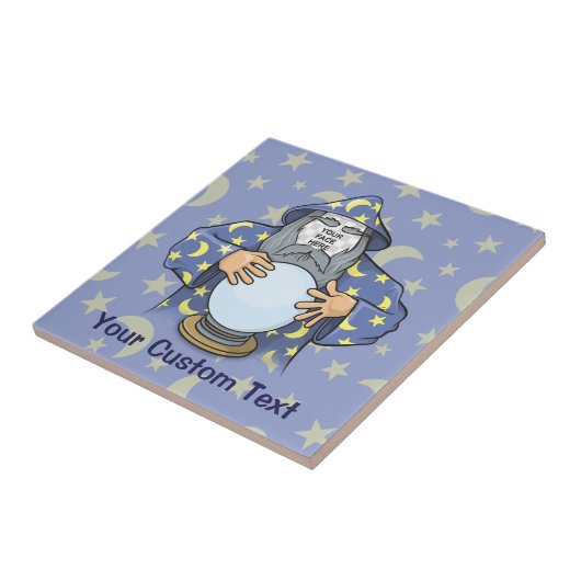 Tovenaar met uw gezicht tegeltje (Zijkant)