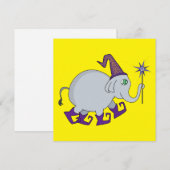 Tovenaar Olifant Feestdagenkaart (Voorkant / Achterkant)