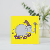 Tovenaar Olifant Feestdagenkaart (Staand voorkant)