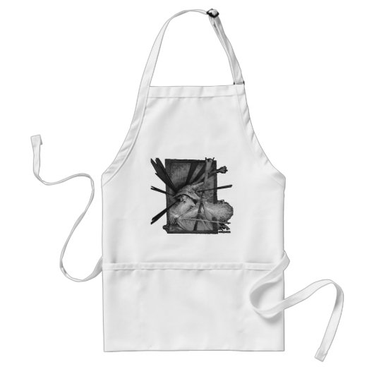 Tovenaar onder Fire Apron Standaard Schort (Voorkant)
