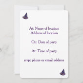 Tovenaar Pet Halloween Kostuum Feest Uitnodigingen (Achterkant)