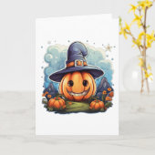 Tovenaar pompoen  kaart (Gele Bloem)