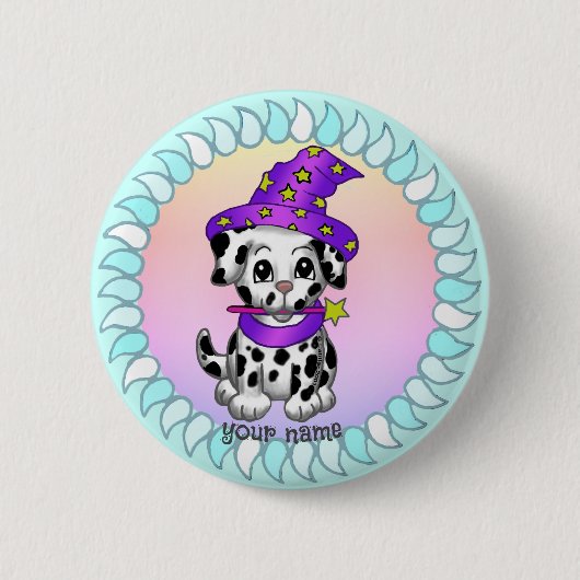 Tovenaar Puppydog knop Ronde Button 5,7 Cm (Voorkant)