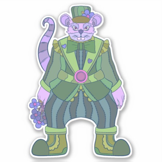 Tovenaar Rat Sticker (Voorkant)