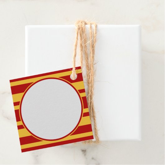 Tovenaar Rood en Goud Blanco Diamant Bedankjes Labels (In situ)