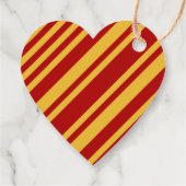 Tovenaar Rood en Goud Blanco Hart Bedankjes Labels (Achterkant)