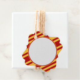 Tovenaar Rood en Goud Blank Fantasie Vierkant Bedankjes Labels