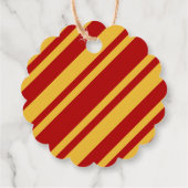 Tovenaar Rood en Goud Blank Geschulpte Bedankjes Labels (Achterkant)